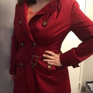 Red Michael Kors Raincoat